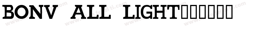 BonV all Light字体转换